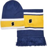 Urban Classics Accessoires College Team Package Beanie and Scarf spaceblue/californiayellow/wht Cene