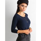 BASIC Feel Good Blouse-RV-BZ-4690.20-navy blue | Shoptok.si