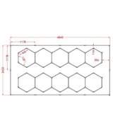  hexagon led tube 10 heads light 632W 6500K 4845*2430mm | Eponuda.com