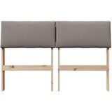 vidaXL tapecirani uzglavlje sivo-smeđa 120 cm čvrsto borovo drvo | shoptok.hr