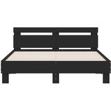  Okvir za krevet s uzglavljem crni 150x200 cm konstruirano drvo | shoptok.hr