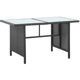 Poli 5-dijelna vrtna garnitura od poliratana s jastucima crna | shoptok.hr