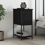 vidaXL Noćni ormarić crni 32 x 42 x 70 cm od konstruiranog drva | shoptok.hr