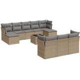  11-dijelni set vrtnih sofa od poliratana s jastucima bež | shoptok.hr