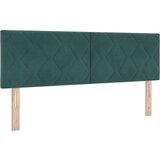 vidaXL Vzglavje z Diamantnimi Bloki Temno Zeleno 140 cm Žamet, (22008461) | Shoptok.si