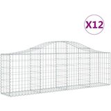  Lučne gabionske košare 12 kom 200x30x60/80 cm pocinčano željezo | shoptok.hr