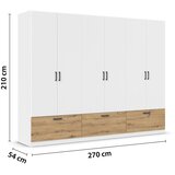 Boxxx Omara Za Oblačila Bari, Bela, Barva Hrasta | Shoptok.si