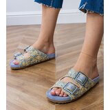 D/CEO Blue crochet sandals with buckles on the straps Firada | Shoptok.si
