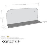 Hanah home Zidna polica Dugačka torbica, 55x23x12 cm, Zlatna boja | Eponuda.ba