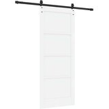  Klizna vrata ORKDAL Bijela i crna 83 x 202 cm Masivna borovina | shoptok.hr