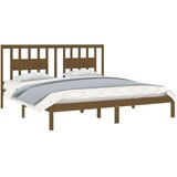  Posteljni okvir medeno rjav iz trdne borovine 200x200 cm, (20647925) | Shoptok.si