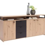 XORA komoda, črna, barve hrasta | Shoptok.si