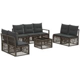 vidaXL Vrtna sedežna garnitura 8 pcs Siva poli ratan, (5000270028) | Shoptok.si