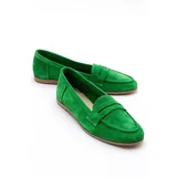 LuviShoes F02 Women's Grass Green Flats