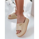 DStreet Klapki damskie na platformie SUN STEPS khaki | shoptok.hr