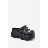 Boto Women's Slide Sandals On Chunky Platform With Embellishments Black Vivira | shoptok.hr
