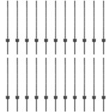  Stup za ogradu 22 pcs Siva 120 cm Čelik | shoptok.hr