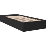 vidaXL Posteljni okvir črn 90x190 cm inženirski les | Shoptok.si