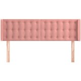  Uzglavlje s ušima ružičasto 147x16x78/88 cm baršunasto | shoptok.hr