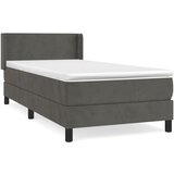 Maison Chic Box spring postelja - Vzmetna postelja z vzmetnico temno siva 80x200 cm žamet SL14249, (21908176) Cene