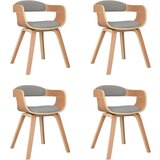 vidaXL Jedilni stol 4 kosi taupe ukrivljen les in blago, (20764081) | Shoptok.si