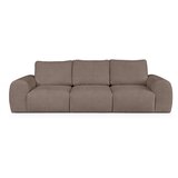 Rodier Rjava sedežna garnitura iz tkanine bouclé 287 cm Mirel – Cene
