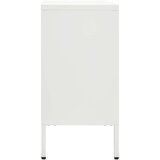 vidaXL Komoda bijela 75 x 35 x 70 cm od čelika i kaljenog stakla | shoptok.hr