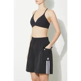 Adidas Kratke hlače 3S Cargo Shorts za žene, boja: crna, s aplikacijom, visoki struk, JH1077