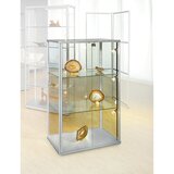 eurokraft pro Sodobno oblikovana vitrina, polvisoka, VxŠxG 1280 x 820 x 420 mm, z NN osvetlitvijo | Shoptok.si