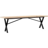 Stolić za kavu X-oblika 160x40x45,5 cm od borovine i čelik | shoptok.hr