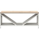  Stalak za drva za ogrjev s drvenim vrhom bijeli 100,5x35,5x40cm | shoptok.hr
