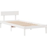  Okvir kreveta bez madraca bijeli 75 x 190 cm masivna borovina | shoptok.hr