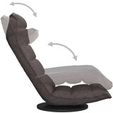 vidaXL Vrtljiv talni stol taupe blago | Shoptok.si
