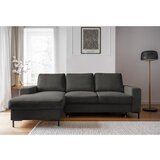 Miuform Tamno siva sklopiva kutna garnitura od samta (s lijevim kutom) Lofty Lilly – | shoptok.hr