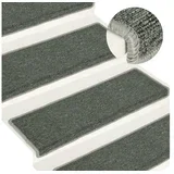 Preproge za stopnice 15 kosov 65x25 cm zelene