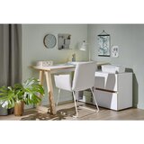 MID.YOU KOTNA PISALNA MIZA leseni material bela, barve hrasta | Shoptok.si