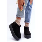 Boto FD1 Suede Snow Boots On Platform Black Corcoran | ePonuda.com