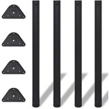 vidaXL 242149 4 Height Adjustable Table Legs Black 870 mm Cene