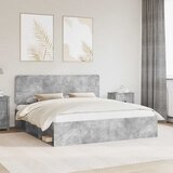  Krevetna konstrukcija Beton 180 x 200 cm Čvrsto borovo drvo | shoptok.hr