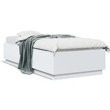 vidaXL Posteljni okvir bel 90x200 cm inženirski les | Shoptok.si