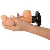 Nature Skin M - realistični vibrator za testise, s ljepljivim potplatom (prirodni) | shoptok.hr
