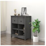  Komoda sivi 70 x 35 x 80 cm od masivne borovine | shoptok.hr