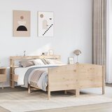 Maison Chic Posteljni okvir - Dvoposteljna postelja - Zakonska postelja brez vzmetnice 120x200 cm trdna borovina-J10584, (21771397) | Shoptok.si