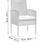 7-dijelni vanjski blagovaonski set od poliratana crni | shoptok.hr