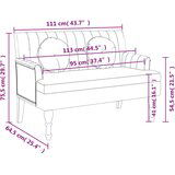  Klop z blazinami modra 113x64,5x75,5 cm blago, (20955158) | Shoptok.si