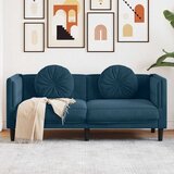  Dvosjed s jastucima plavi baršun | shoptok.hr