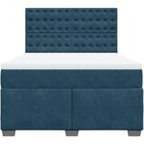  box spring s madracem plavi 160 x 200 cm baršunasti | shoptok.hr