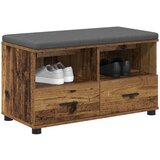 Klupa za hodnik s jastukom Staro drvo 80 x 38 x 46 cm | shoptok.hr