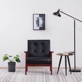  Fotelja od umjetne kože crna | shoptok.hr