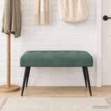  Klupa s gumbastim tkanjem Morska zelena 80 x 40 x 46 cm Baršun | shoptok.hr